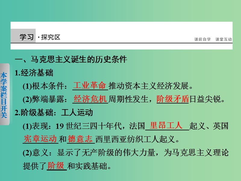 高中历史 专题八 1 马克思主义的诞生课件 人民版必修1.ppt_第3页