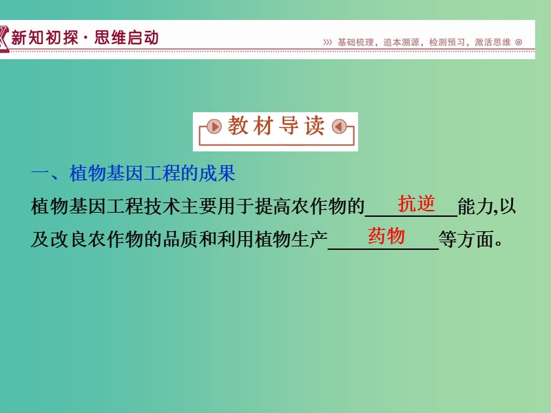 高中生物 专题1.3 基因工程的应用课件 新人教版选修3.ppt_第3页