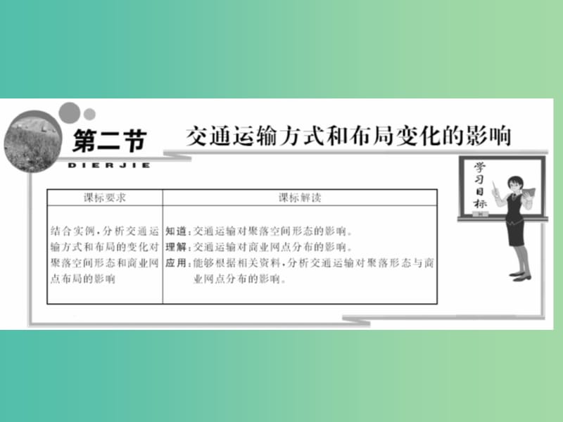 高中地理 第五章 交通运输的布局及其影响 第二节 交通运输方式和布局变化的影响课件 新人教版必修2.ppt_第1页