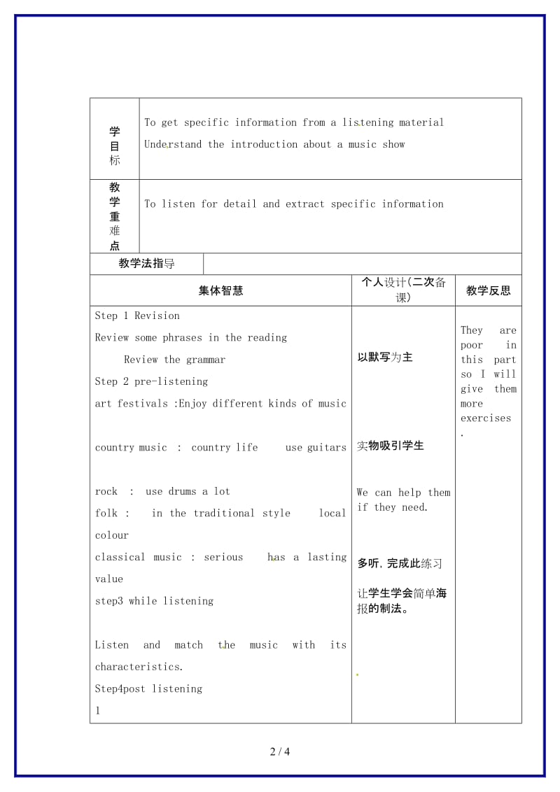 九年级英语上册Unit5ArtworldIntegratedskills教案牛津版(I).doc_第2页