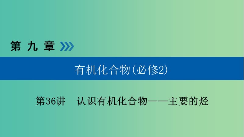 高考化学大一轮复习第36讲认识有机化合物--主要的烃考点1常见烃的结构与性质优盐件.ppt_第1页