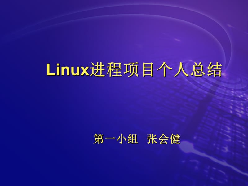 Linux进程项目个人总结.ppt_第1页