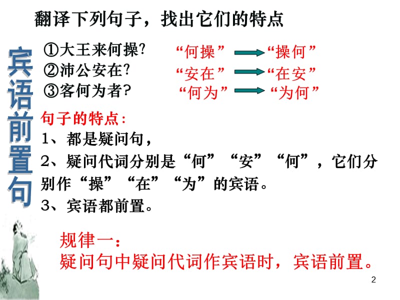 宾语前置定语后置ppt课件_第2页