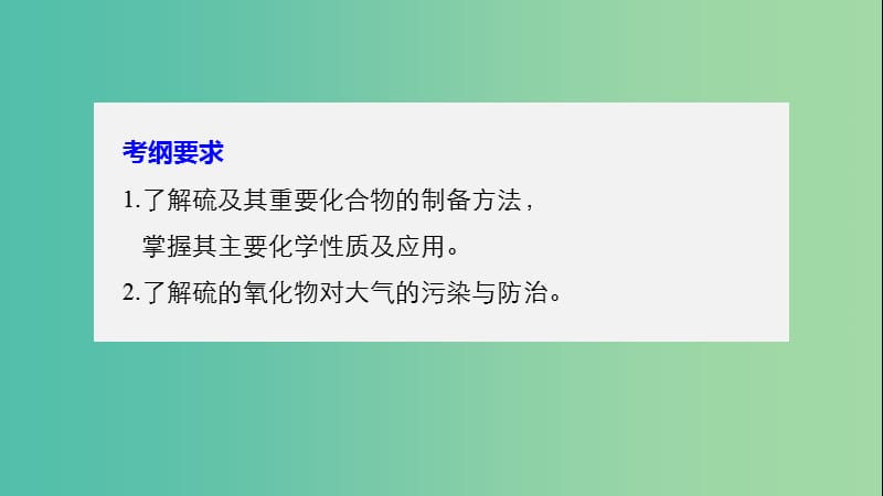 高考化学大一轮学考复习考点突破第四章第16讲硫及其化合物课件新人教版.ppt_第2页