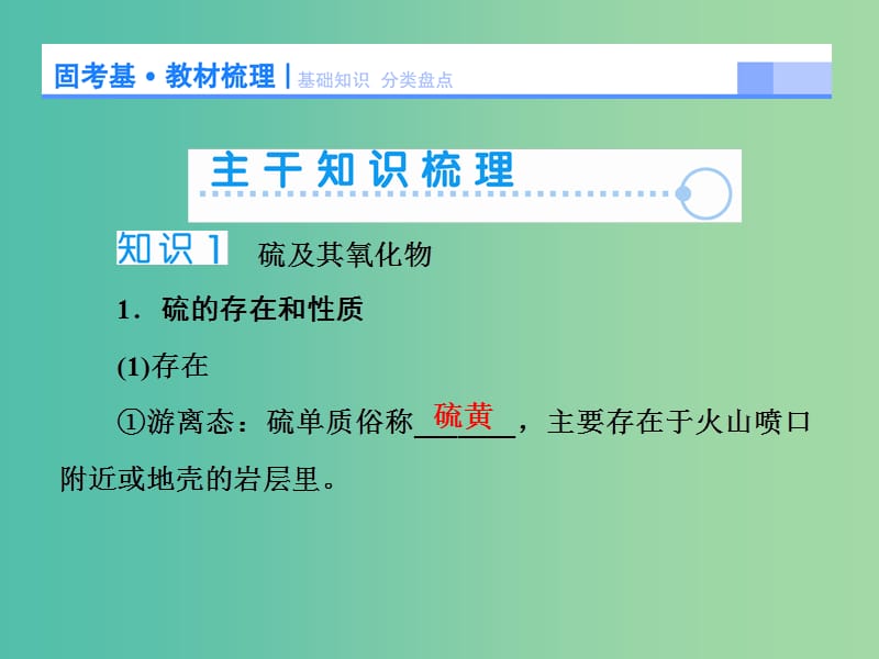 高考化学大一轮复习 第四章 第3节 硫的氧化物和硫酸课件.ppt_第3页