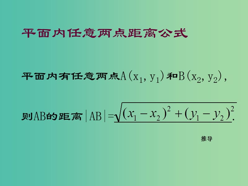 高中数学 3.3.2两点间的距离课件 新人教A版必修2.ppt_第3页