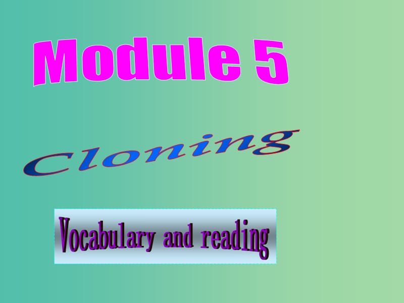 高中英语 Module5 Vocabulary and reading课件 外研版选修6.ppt_第1页