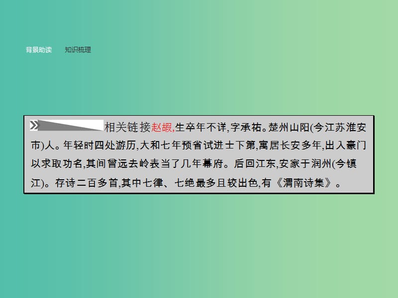 高中语文 6.2 长安晚秋 商山早行课件 苏教版选修《唐诗宋词选读》.ppt_第3页