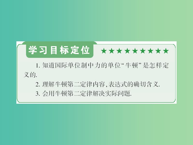 高中物理 4.3牛顿第二定律课件 新人教版必修1.ppt_第2页