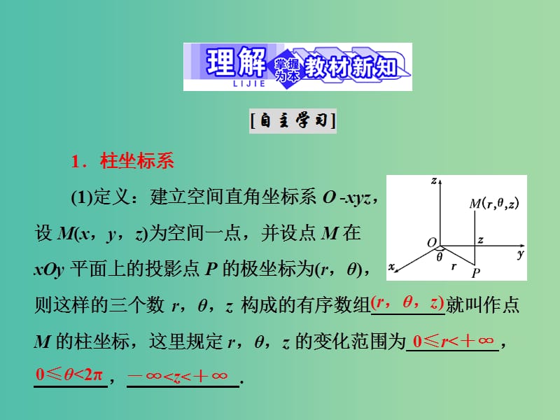 高中数学第一章坐标系3柱坐标系和球坐标系课件北师大版.ppt_第3页