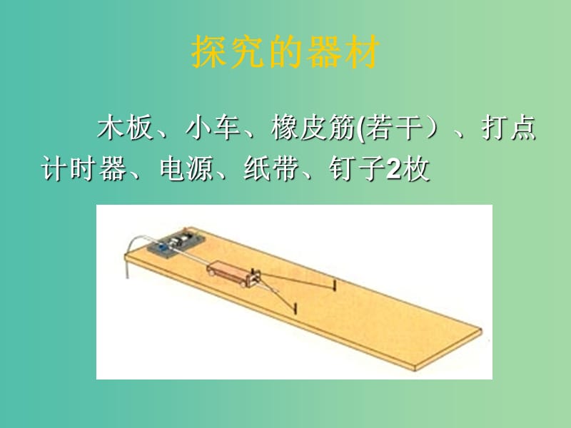 高中物理 7.6 探究功与速度变化的关系课件 新人教版必修2.ppt_第2页