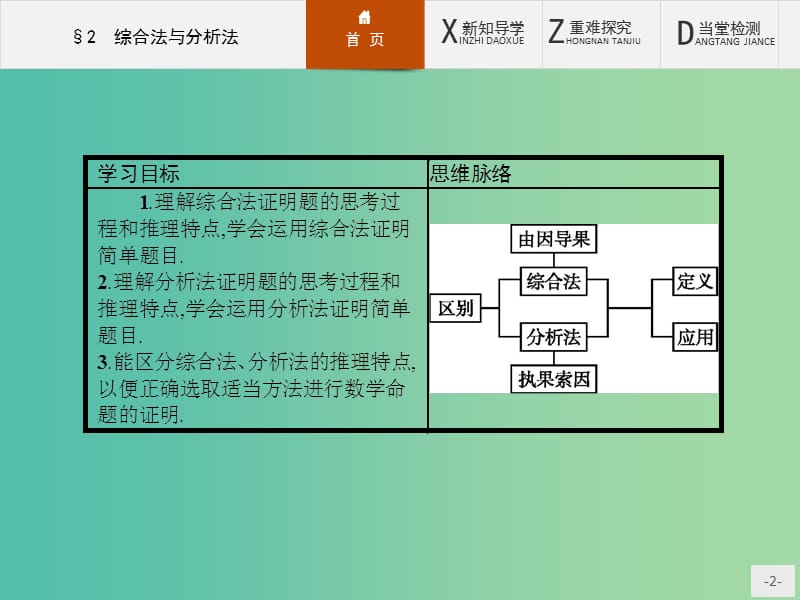 高中数学 1.2 综合法与分析法课件 北师大版选修2-2.ppt_第2页