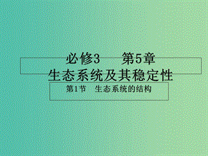 高中生物 專題5.1 生態(tài)系統(tǒng)的結(jié)構(gòu)課件 新人教版必修3.ppt