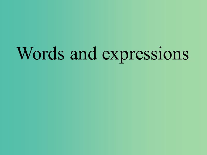 高中英语 Unit4 Pygmalion words and expressions课件 新人教版选修8.ppt_第1页