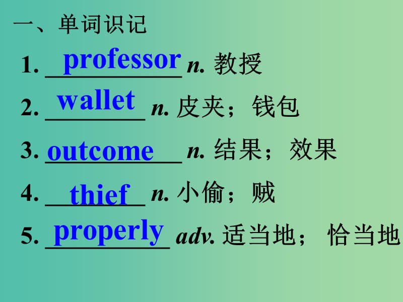 高中英语 Unit4 Pygmalion words and expressions课件 新人教版选修8.ppt_第2页