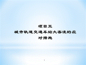 城市軌道交通車站大客流應(yīng)對措施ppt課件