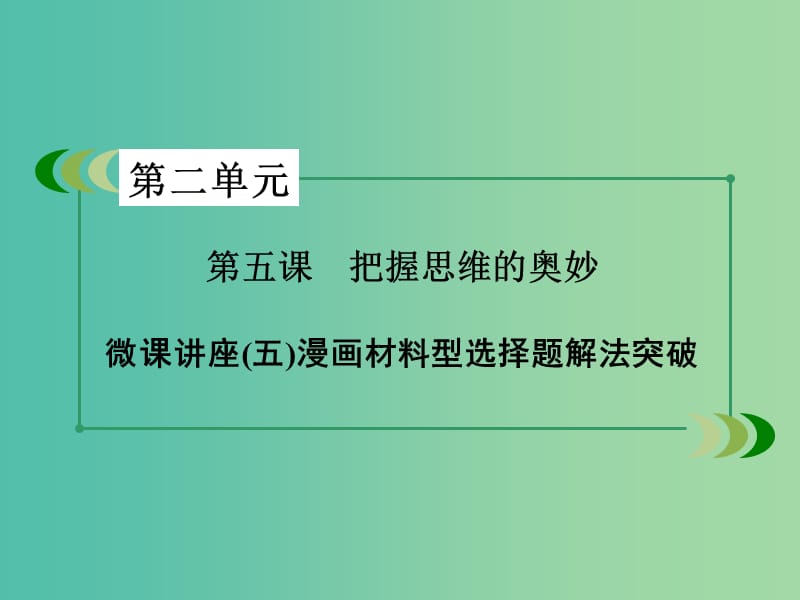 高中政治微课讲座5漫画材料型选择题解法突破课件新人教版.ppt_第3页