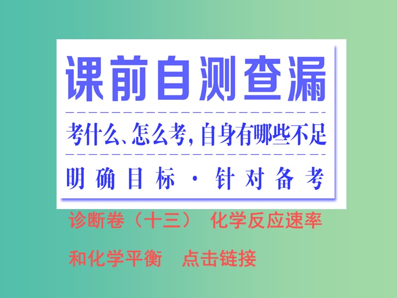 高考化学二轮复习 专题突破（十一）宏观层面上的平衡-化学反应速率和化学平衡（重点讲评课）课件.ppt_第2页