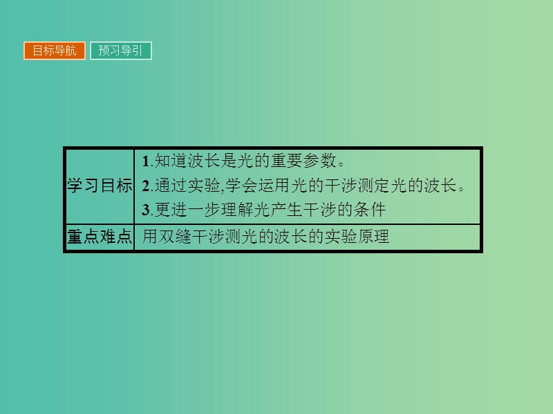 高中物理 4.5 用双缝干涉实验测定光的波长课件 粤教版选修3-4.ppt_第2页