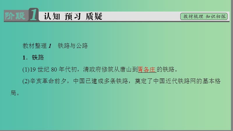 高中历史第5单元中国近现代社会生活的变迁第15课交通和通讯工具的进步课件新人教版.ppt_第3页