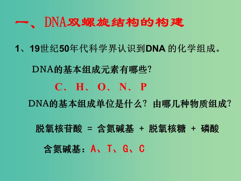 高中生物《3.2 DNA分子的结构》课件 新人教版必修2 .ppt_第2页