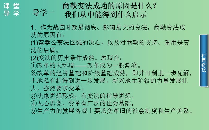 高中历史 第4课 商鞅变法与秦的强盛课件 岳麓版选修1.PPT_第3页