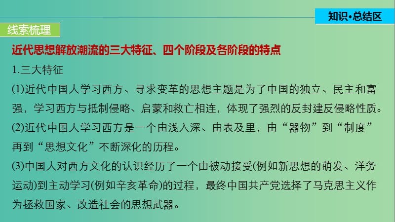 高中历史 专题三 近代中国思想解放的潮流 4 专题学习总结课件 人民版必修3.ppt_第3页