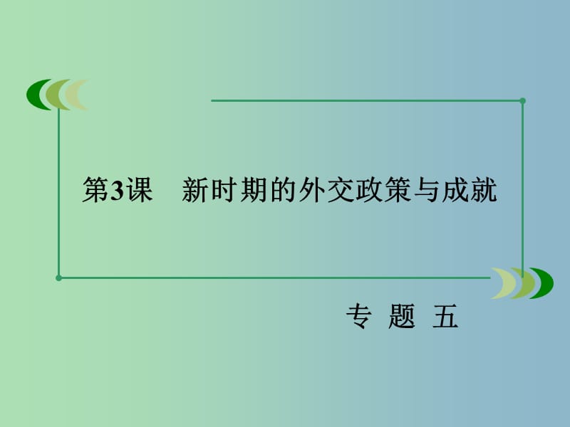 高中历史 专题五 第3课 新时期的外交政策与成就课件 人民版必修1.ppt_第3页