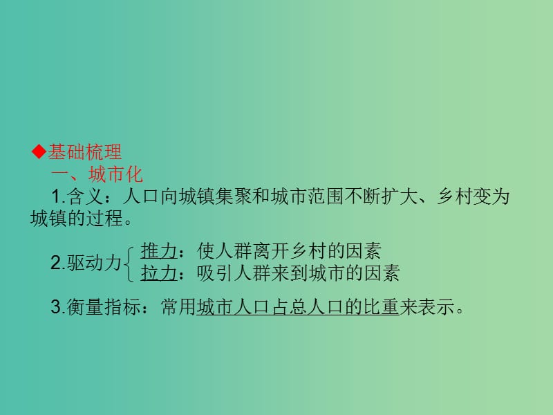 高考地理一轮总复习 人文地理 2.2城市化课件.ppt_第3页