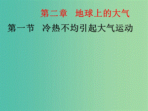 高中地理 2.1 冷熱不均引起大氣運動課件 新人教版必修1.ppt