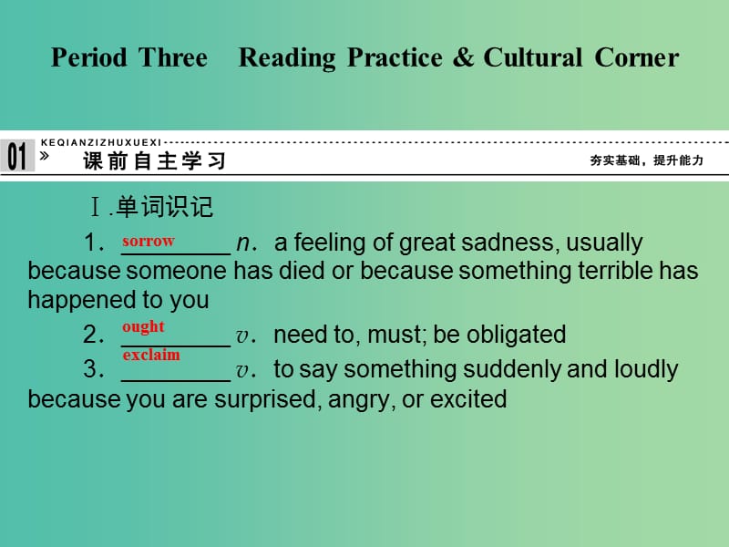 高中英语 2.3 Reading Practice Cultural Corner课件 外研版选修6.ppt_第1页