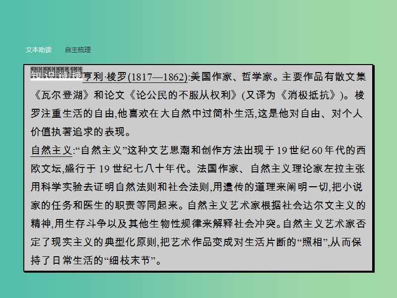 高中语文 第一单元 感悟自然 1.2 瓦尔登湖（节选）课件 粤教版必修3.ppt_第3页