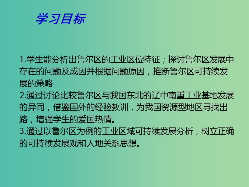 高中地理 3.2 资源开发与区域可持续发展 以德国鲁尔区为例课件 鲁教版必修3.ppt_第3页