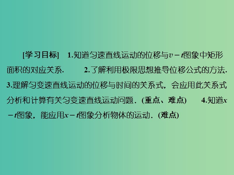 高中物理 第2章 3匀变速直线运动的位移与时间的关系课件 新人教版必修1.ppt_第2页