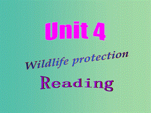 高中英語 Unit4 Wildlife protection reading課件 新人教版必修2.ppt