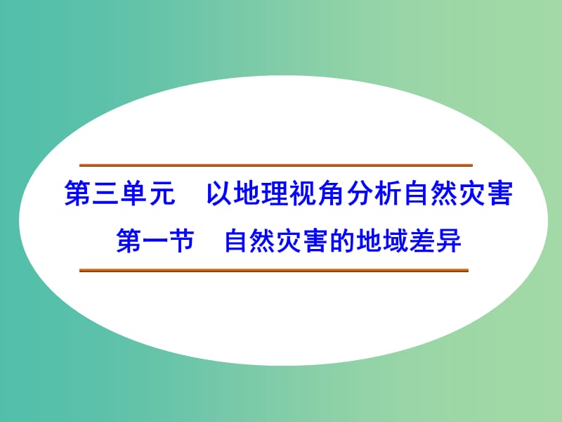 高中地理 3.1自然灾害的地域差异课件 鲁教版选修5.ppt_第1页