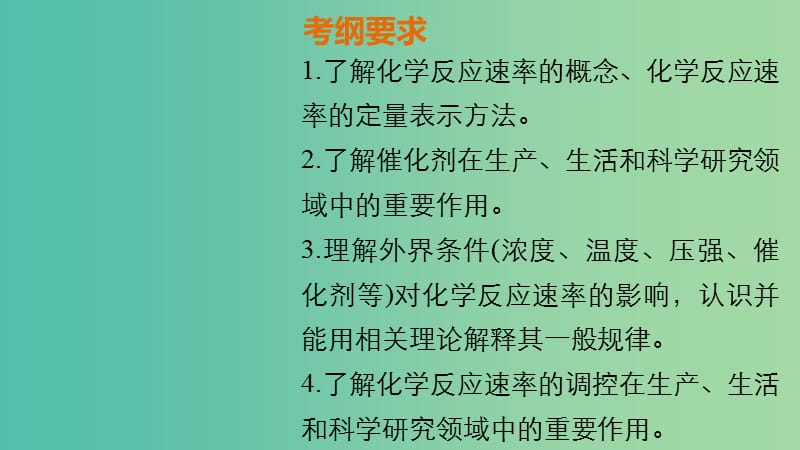 高考化学 第七章 化学反应速率和化学平衡 第1讲 化学反应速率复习课件.ppt_第2页