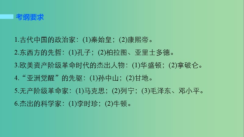 高考历史大二轮总复习与增分策略 板块五 选修部分 中外历史人物评说课件.ppt_第2页