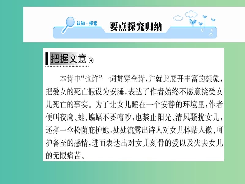 高中语文 诗歌部分 第二单元 也许 葬歌课件 新人教版选修《中国现代诗歌散文欣赏》.ppt_第2页