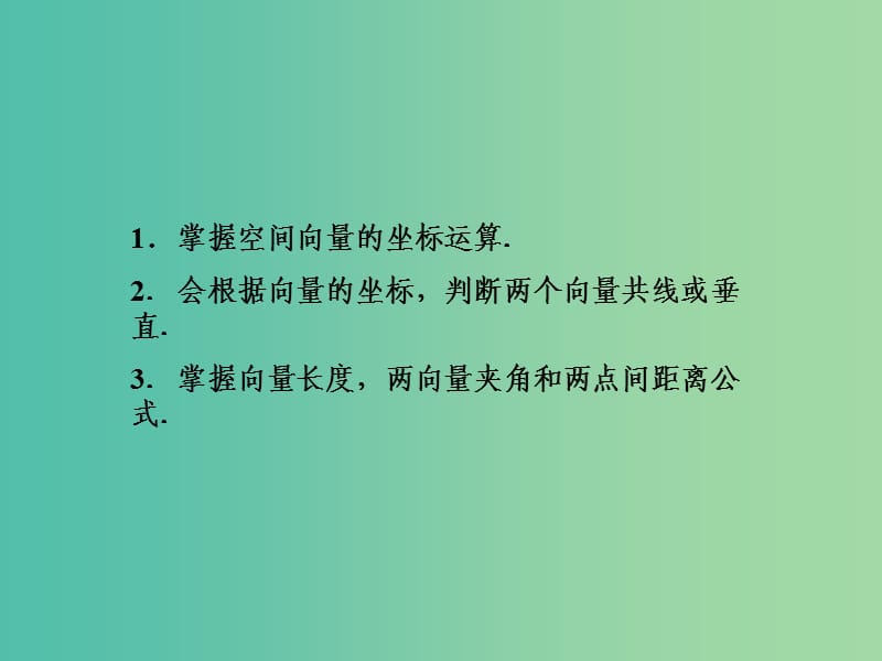 高中数学 3.1.5空间向量运算的坐标表示课件 新人教A版选修2-1.ppt_第3页