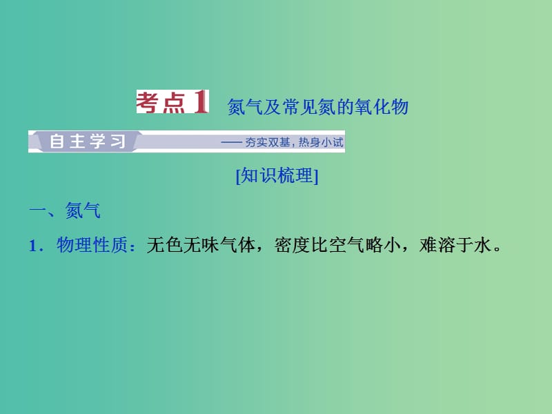 高考化学总复习专题4硫氮和可持续发展第二单元生产生活中的含氮化合物课件苏教版.ppt_第3页