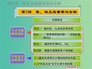 高考化學一輪專題復習 第四章 第3講 氧、硫及其重要化合物課件 新人教版.ppt