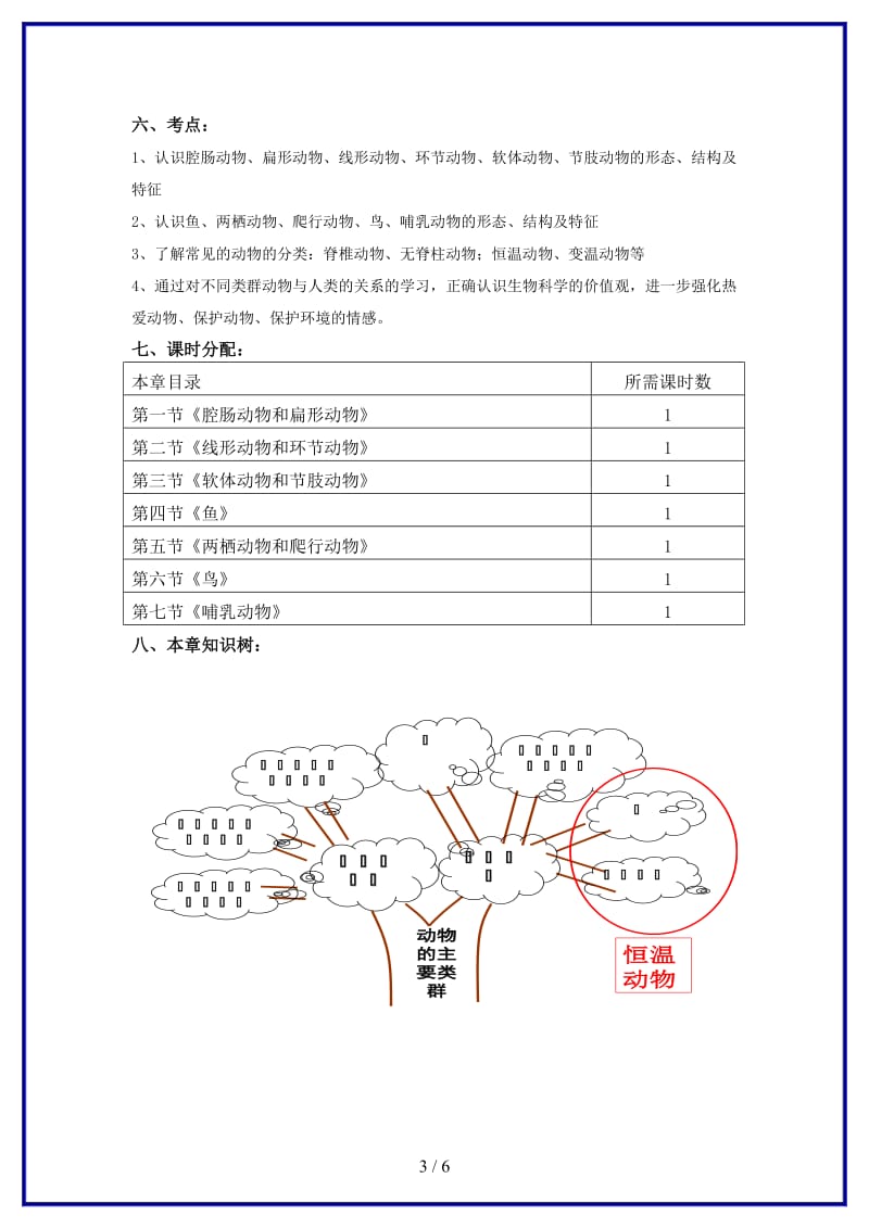 八年级生物上册第一章第一节腔肠动物和扁形动物知识树解析教案新人教版.doc_第3页