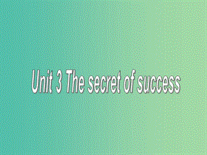 高中英語 Unit3 The secret of success Language points課件 牛津譯林版選修11.ppt