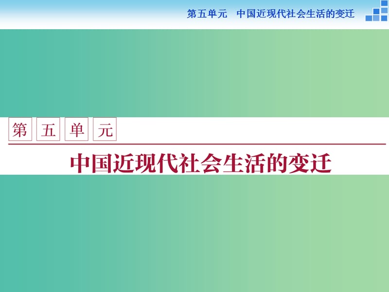 高中历史 第五单元 中国近现代社会生活的变迁 第14课 物质生活与习俗的变迁课件 新人教版必修2.ppt_第1页