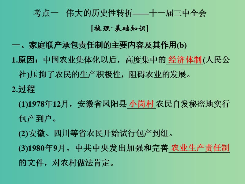 高考历史大一轮复习专题九中国社会主义建设道路的探索第22讲新时期的社会主义建设课件.ppt_第2页