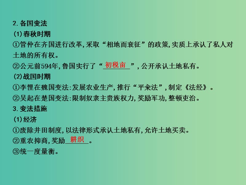 高考历史一轮复习 历史上重大改革回眸课件 选修1.ppt_第3页