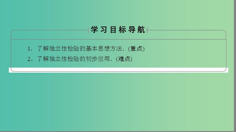 高中数学第一章统计案例1.2.2独立性检验1.2.3独立性检验的基本思想1.2.4独立性检验的应用课件北师大版.ppt_第2页