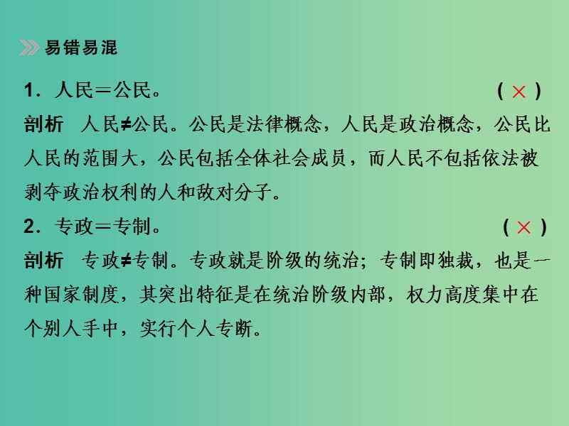 高考政治 第二部分 专题五 公民的政治生活课件.ppt_第3页