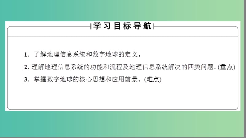 高中地理第三章地理信息技术的应用第3节地理信息系统的应用第4节数字地球课件中图版.ppt_第2页